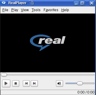 RealPlayer player screen